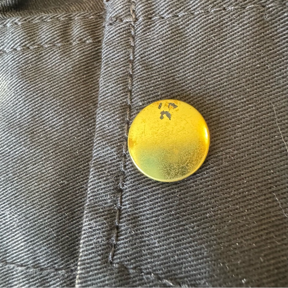 Talbots Jacket Black with Gold Tone Snaps & Zipper Size 12P - Picture 12 of 12